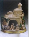 Krippenhaus mit Basis und Figuren - 30 x 33 cm - Schrühware