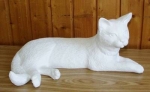 Große liegende Katze – 45 cm lang - Schrühware