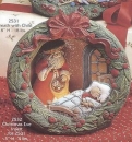 Kranzlicht - Kranz mit Kind - zum Beleuchten - Christmas Eve - 20 cm hoch - Schrühware