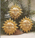 Sonne  – Ornament - Hänger – 10 cm Ø – Stückpreis - Schrühware