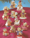 Weihnachtsbären im 12er-Set (ohne Basen) – je ca. 10 cm hoch – statt 37,20 EUR – Schrühware