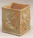 Stiftebehälter – Utensilienbox - Sonne - Mond - Sterne - 10 cm hoch – nicht ausgeschnitten – Schrühware