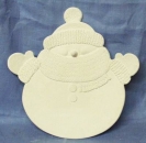 Snuggle-Schneemann-Platte – 34 x 34 cm - Schrühware