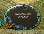 Töpfer-Türschild – Familie Maus mit Käse – 18 x 12,5 cm – Reliefbild – sehr aufwändige Handarbeit – DISC
