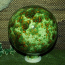 Rosenkugel aus Keramik – 13 cm Ø – 16 cm hoch – wetterfest glasiert mit Kristallglasur – Handarbeit – Unikat