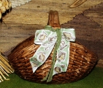 Weidenkorb aus glasierter Keramik – 35 x 30 x 28 cm – Unikat – Handarbeit