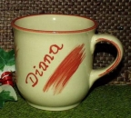 Ceramic Cup - cream - mug with fixed name: Diana