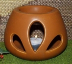 Keramik - Duftlampe – hellbraun - 18,5 x 12 cm