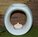 Keramik - Duftlampe - Anello modern - weiß