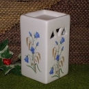 Keramik-Duftlampe – creme – Blüten und Ähre – inkl. Duftöl – Handarbeit – Unikat