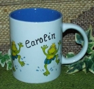 Keramik-Tasse  - Becher mit Wunschtext – Motiv: 3 x Frosch