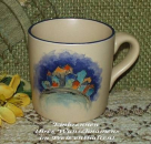 Keramik-Tasse  - Becher mit Wunschname – Motiv: 1 x Skyline - 85 mm