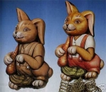 Gießform - Hase mit Karotte - Dekostecker - 18 cm hoch