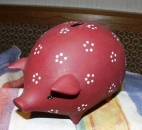 Sparschwein – mit passenden Schloss und Schlüssel – 17 x 11 cm – Schrühware