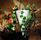 Pflanz-Kegel zum Hängen - 25 cm hoch - Schrühware