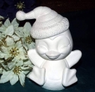 Pinguin mit Mütze – Giddy Penguin – 13,3 cm hoch – Schrühware