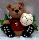 CARINA–Gießform – neu – sitzender Fußball-Teddy