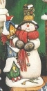Schneemann mit Vogelhäusern – 28 cm hoch - Schrühware