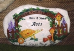 Rohling – Türschild – Garden Slab – 26 cm breit – mit Bohrlöchern – Schrühware
