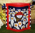 Lantern made of laminated motif for tealight - Pinguine