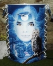 Foto-Lampe mit Gitterdraht-Einsatz – 20 x 24 cm – Motiv: Gesicht - Eule – statt 12,90 EUR