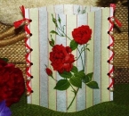 Folienwindlicht für Teelicht -  Rosen