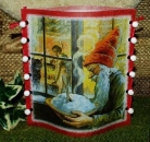 Lantern made of laminated motif for tealight - Nisser am Fenster