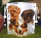 Lantern made of laminated motif for tealight - Hunde