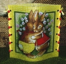 Lantern made of laminated motif for tealight - Hasenliebe