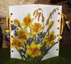 Folienwindlicht für Teelicht - Narzissen