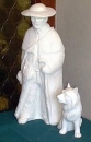 Schäfer – 35 cm hoch – mit Hund – Schrühware