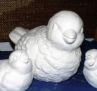 Großer Spatz – 17 cm hoch - Schrühware