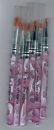 Pinsel im 6er-Set – Nail Art – Acrylmalerei – Basteln – Größe 2 bis 14