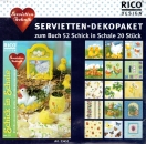 RICO-Dekopaket – Schick in Schale - 20 Servietten – 15 verschiedene Motive