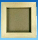 3D-Holzrahmen - quadratisch 20 x 20 x 3 cm - glatt