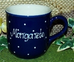 RKT - Namens-Tasse - Ein-Punkt-Blau - Margarete