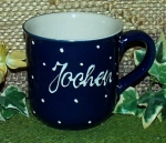 RKT - Namens-Tasse - Ein-Punkt-Blau - Jochen