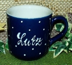 RKT - Namens-Tasse - Ein-Punkt-Blau - Lutz