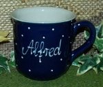 RKT - Namens-Tasse - Ein-Punkt-Blau - Alfred