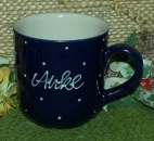 RKT - Namens-Tasse - Ein-Punkt-Blau - Anke