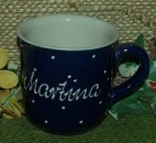 RKT - Namens-Tasse - Ein-Punkt-Blau - Martina