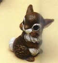 Hase Klopfer Nr. 4 - 7,5 cm hoch - Schrühware