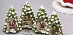 Santas im 4er-Set - je 4 cm – Schrühware