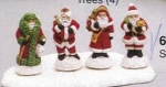 Santas im 4er-Set - je 4 cm – Schrühware
