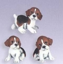 Welpen im 3er-Set – bis 7,6 cm - Schrühware