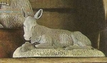 SCIOTO-Krippensatz – groß – Esel – 15,5 cm lang – Schrühware