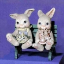 Hasenmädchen für  Regal - 17,5 cm hoch - ohne kleine Hasen - Schrühware