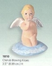 küssende Mini-Putte – 8,8 cm hoch – Schrühware