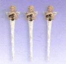 SCIOTO-Gießform - neu – Eiszapfen - Putten mit Harfe im 3er-Set - je 19 cm lang - USA