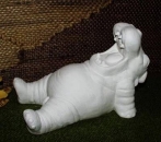 Nilpferd – gähnend – 19 cm lang – Schrühware